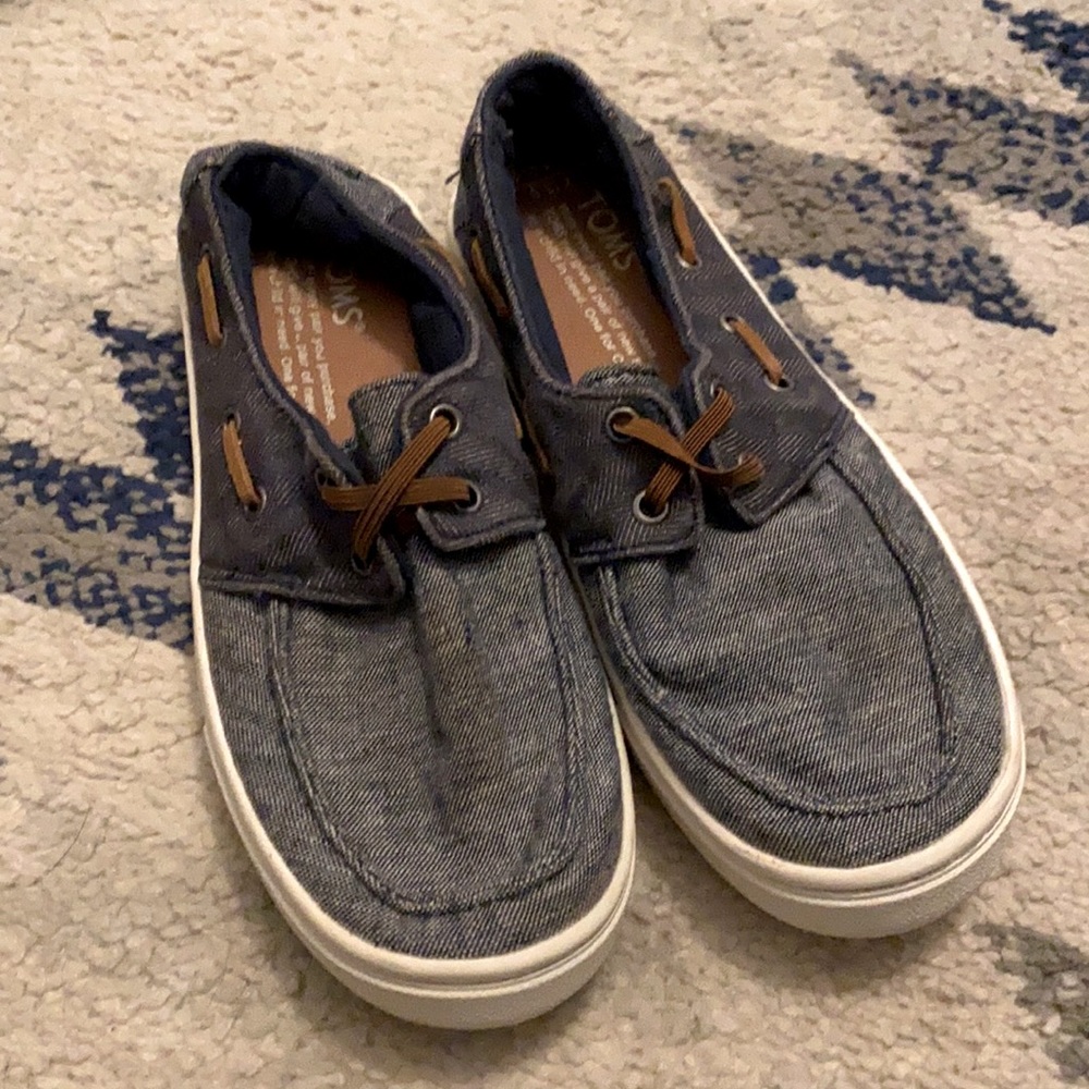 TOMS Boys Denim Deck Shoe